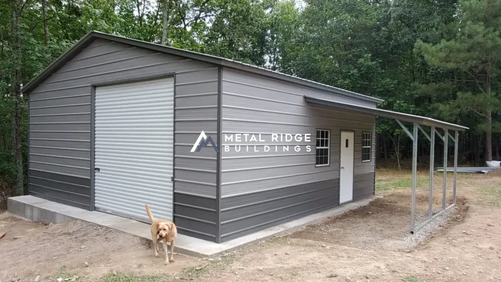 242510mbwl-24x25x10-metal-building-w-lean-to